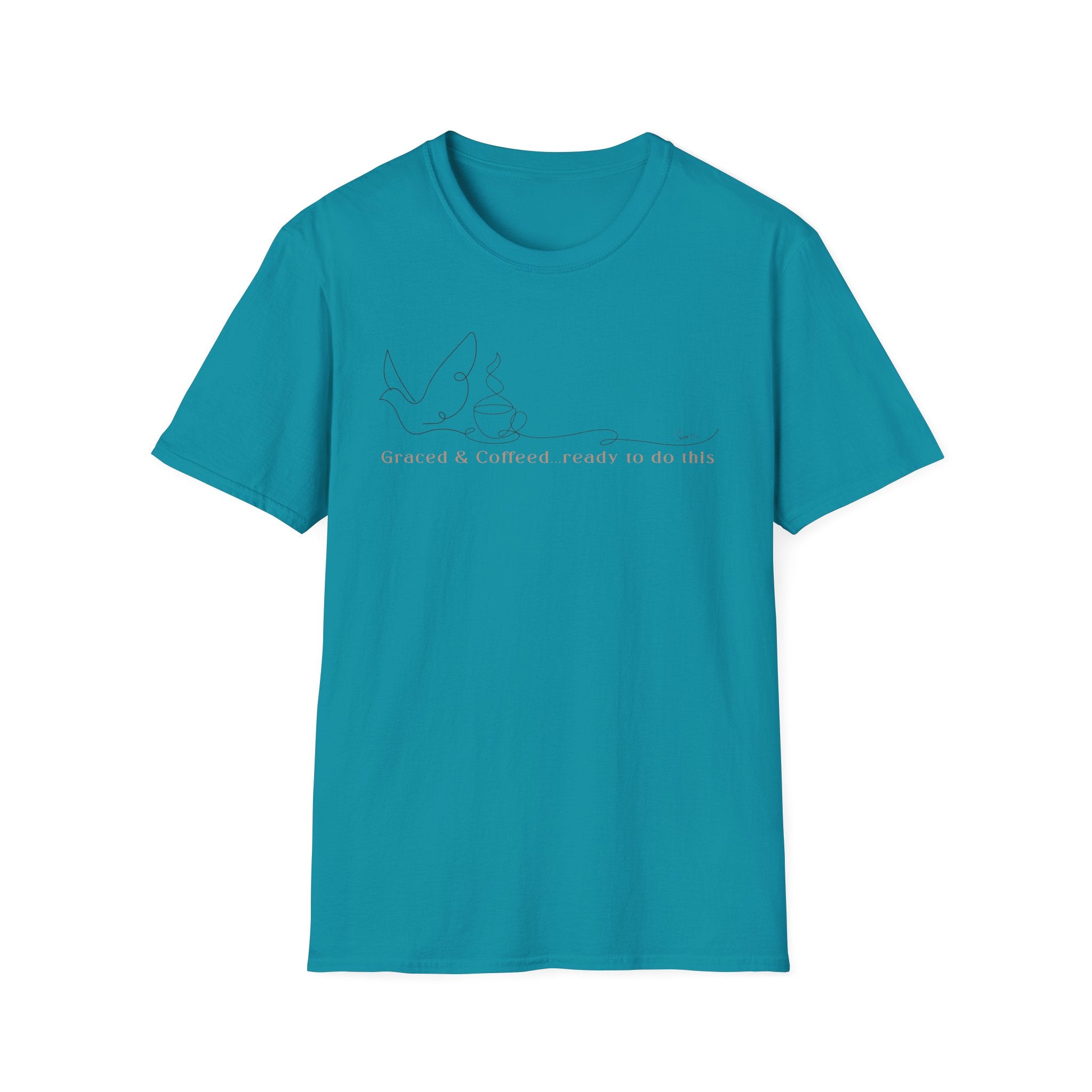 Cover by Grace Fueled by Coffee Dove Cup- T-Shirt
