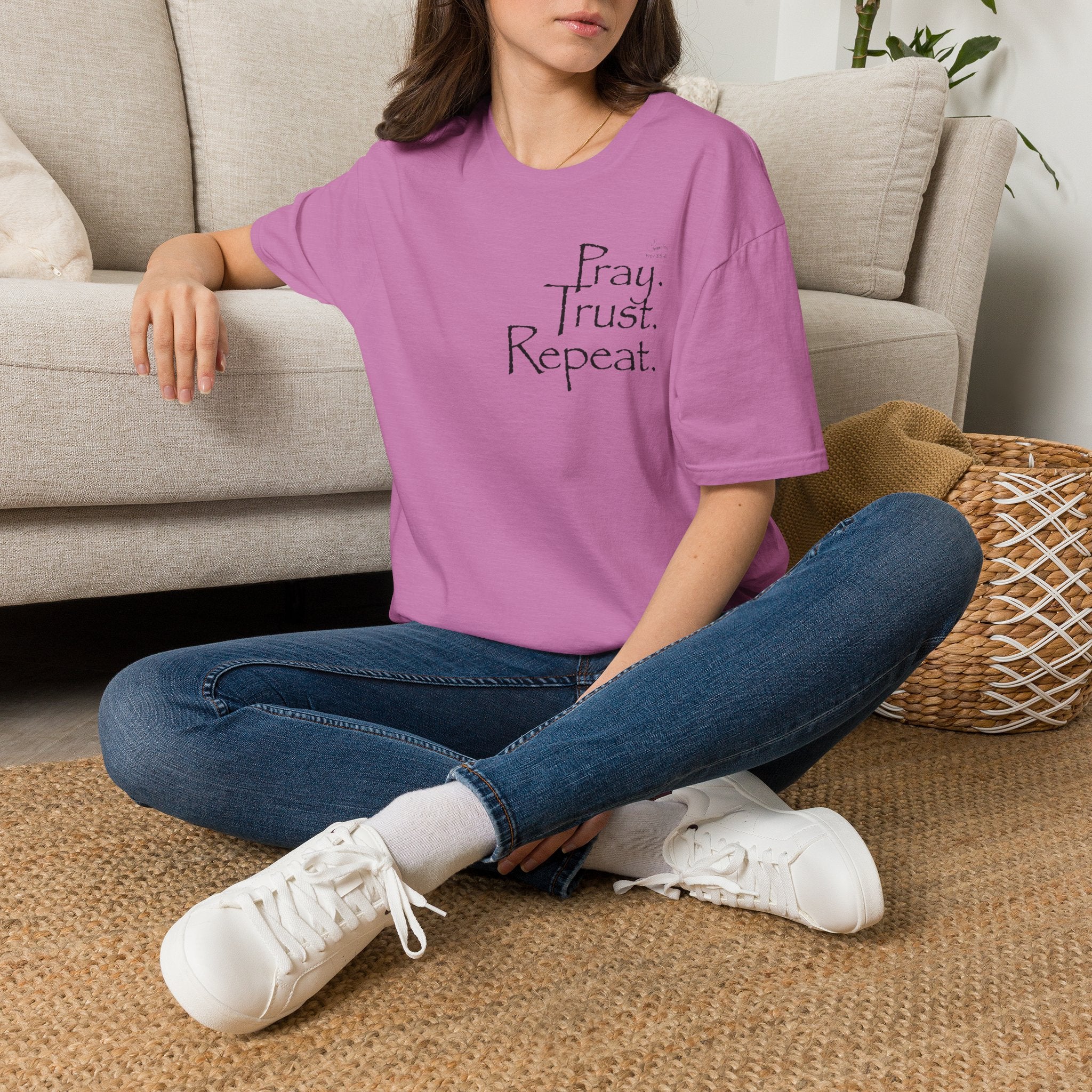 Pray Trust Repeat Stacked - T-Shirt