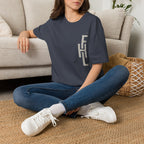 Faith Hope Love Stacked with Words pocket- T-Shirt