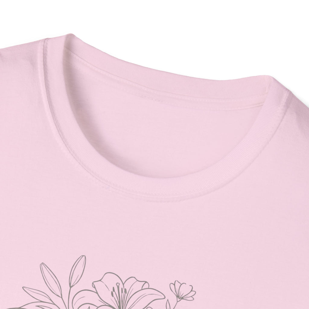 Clothed in strength flower hair - T-Shirt