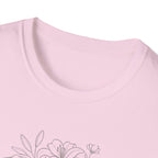 Clothed in strength flower hair - T-Shirt