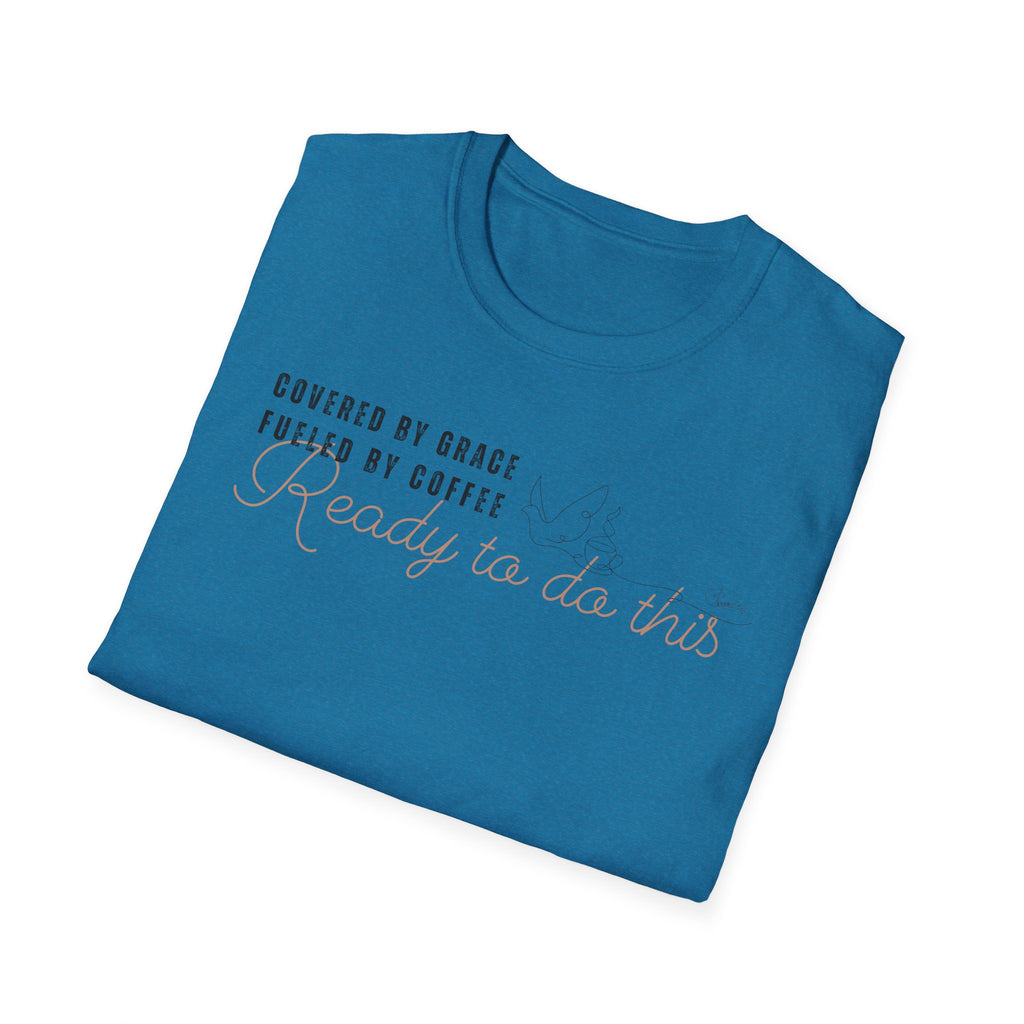 Cover by Grace Fueled by Coffee Ready Dove- T-Shirt
