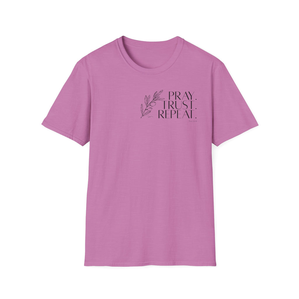 Pray Trust Repeat Bold Olive 3 - T-Shirt