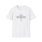 3 Line Subtle Cross Trinity - T-Shirt