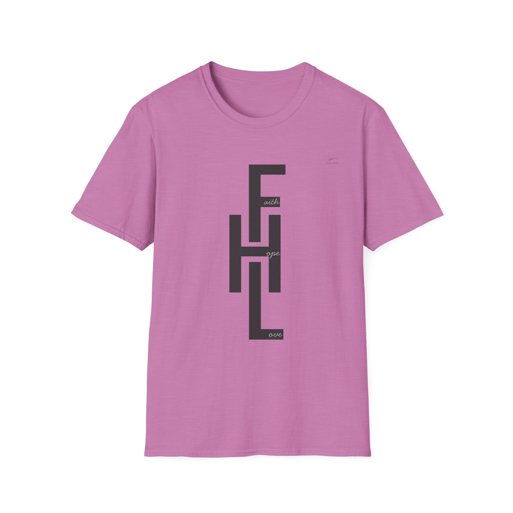 Faith Hope Love Stacked with Words - T-Shirt