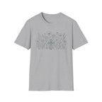 Field of Flowers Green Cross - T-Shirt