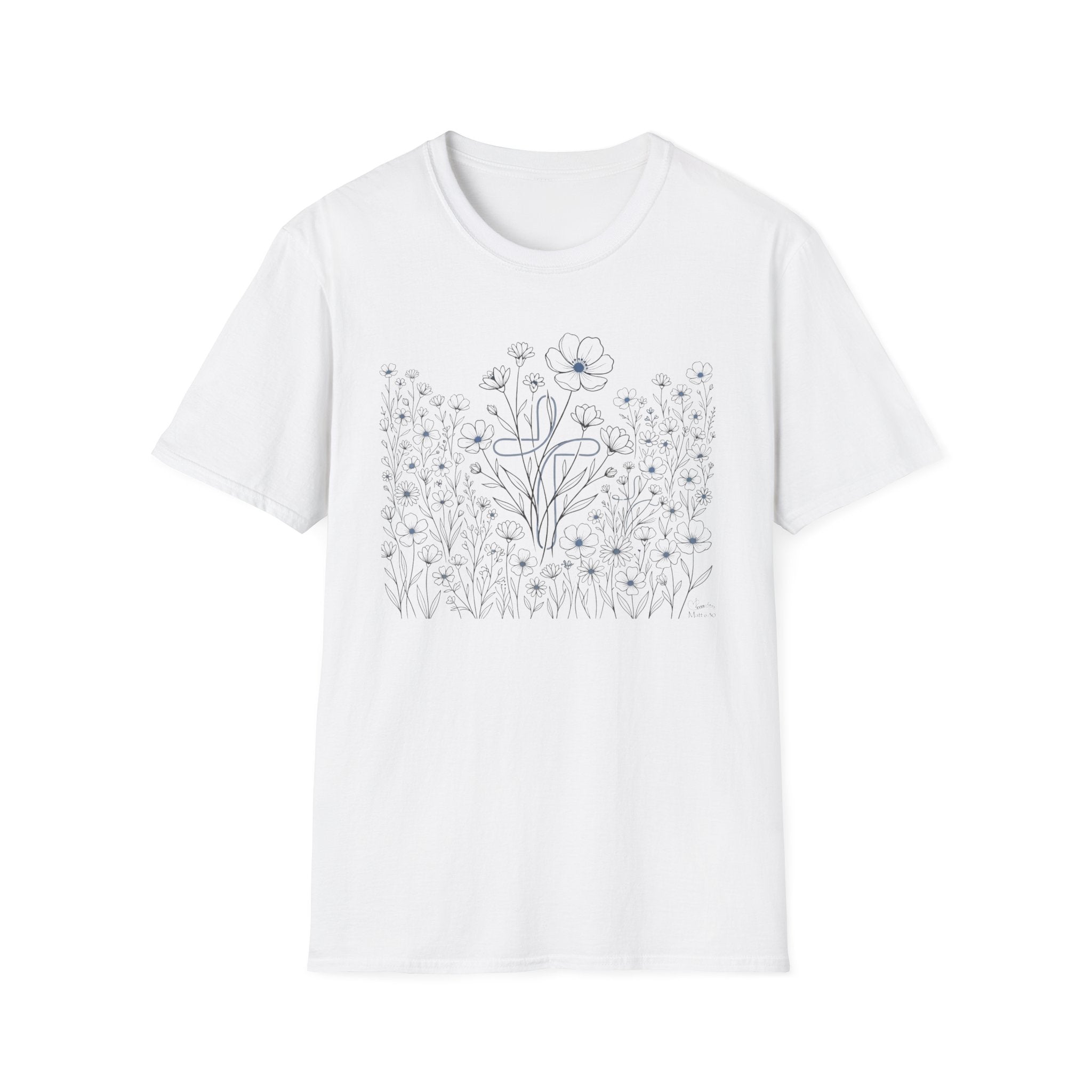 All the Flowers and Cross - T-Shirt