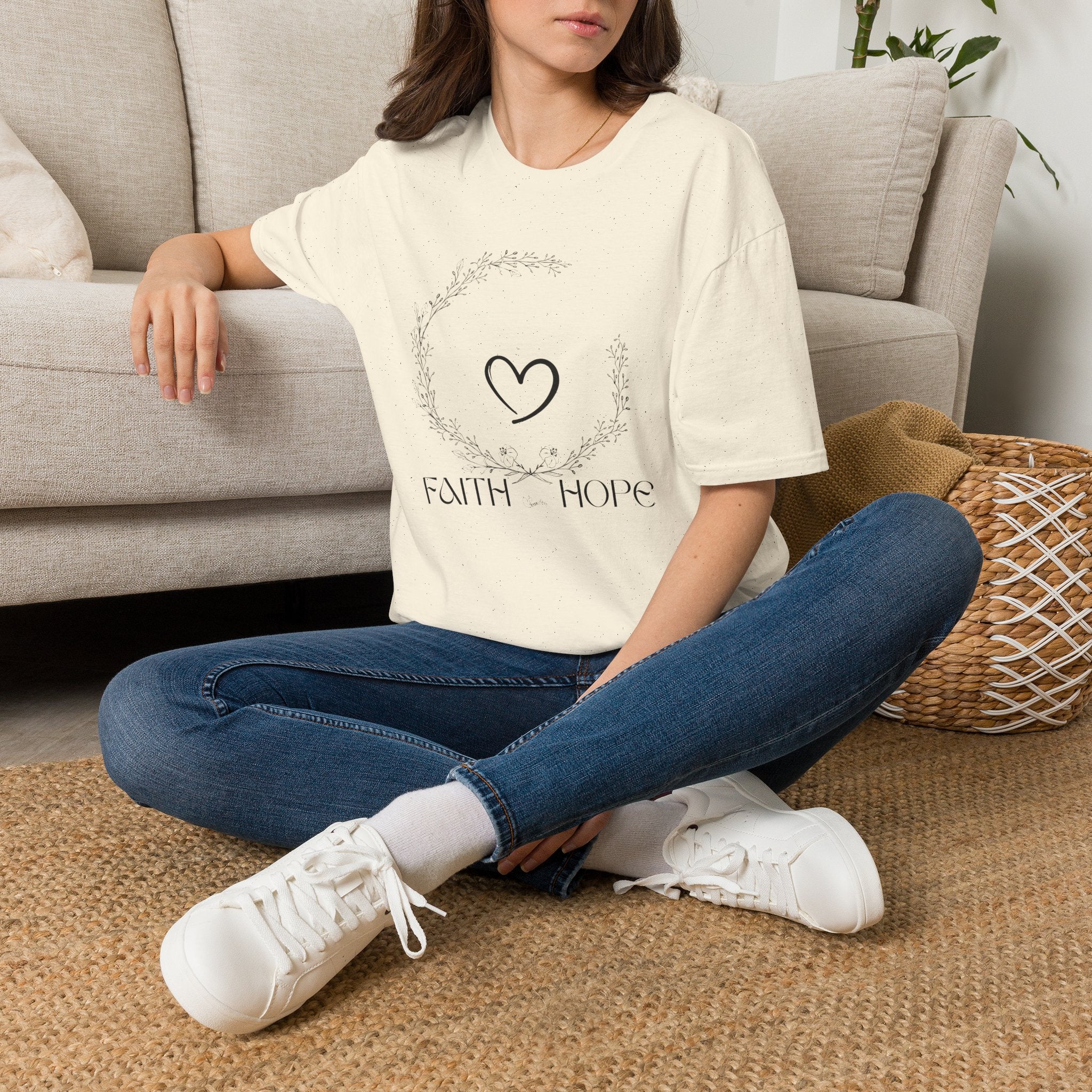 Faith Hope Love Wreath - T-Shirt