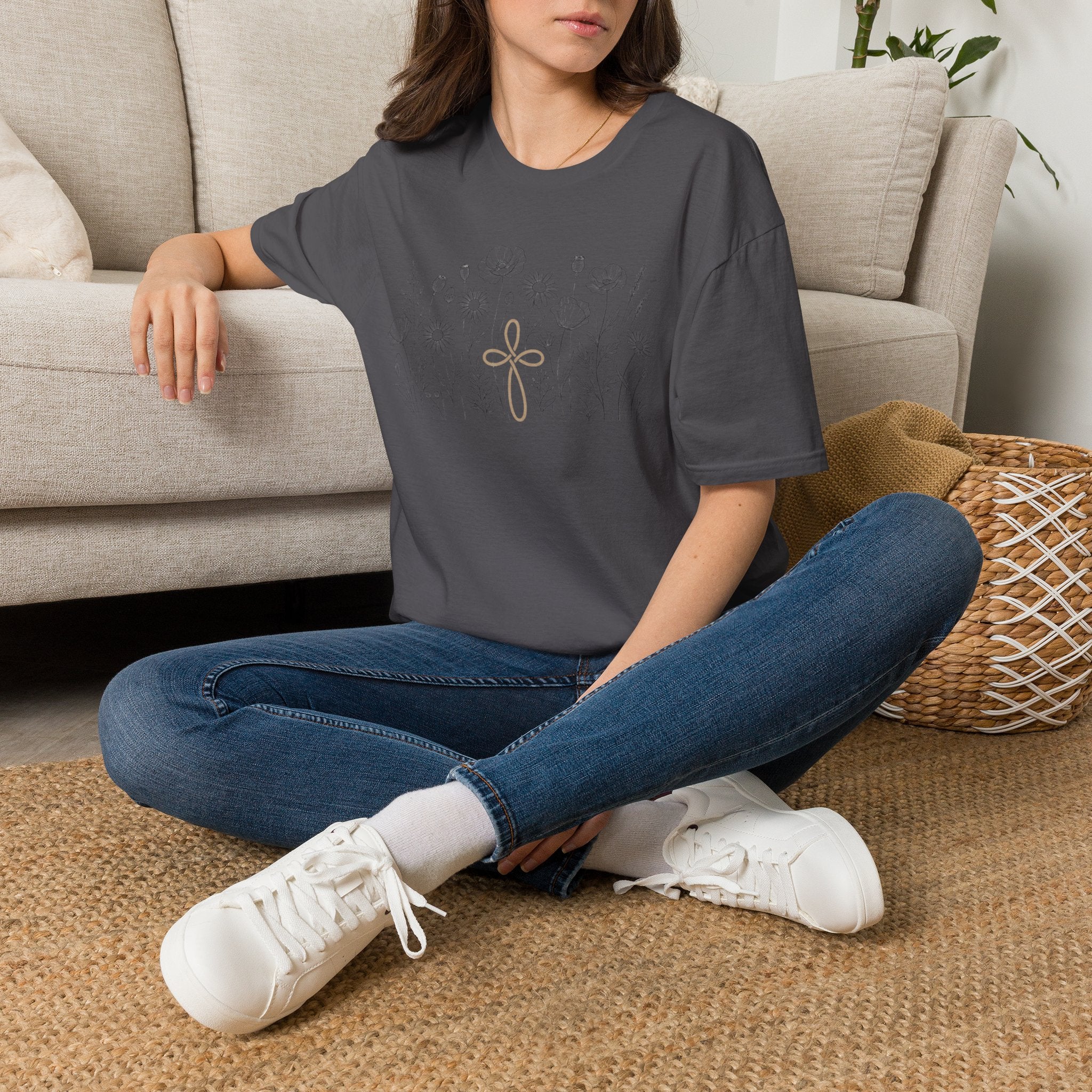 Field of Flowers Sand Cross - T-Shirt