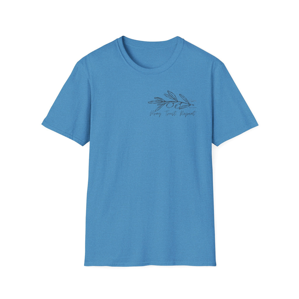 Pray Trust Repeat Cursive Olive - T-Shirt
