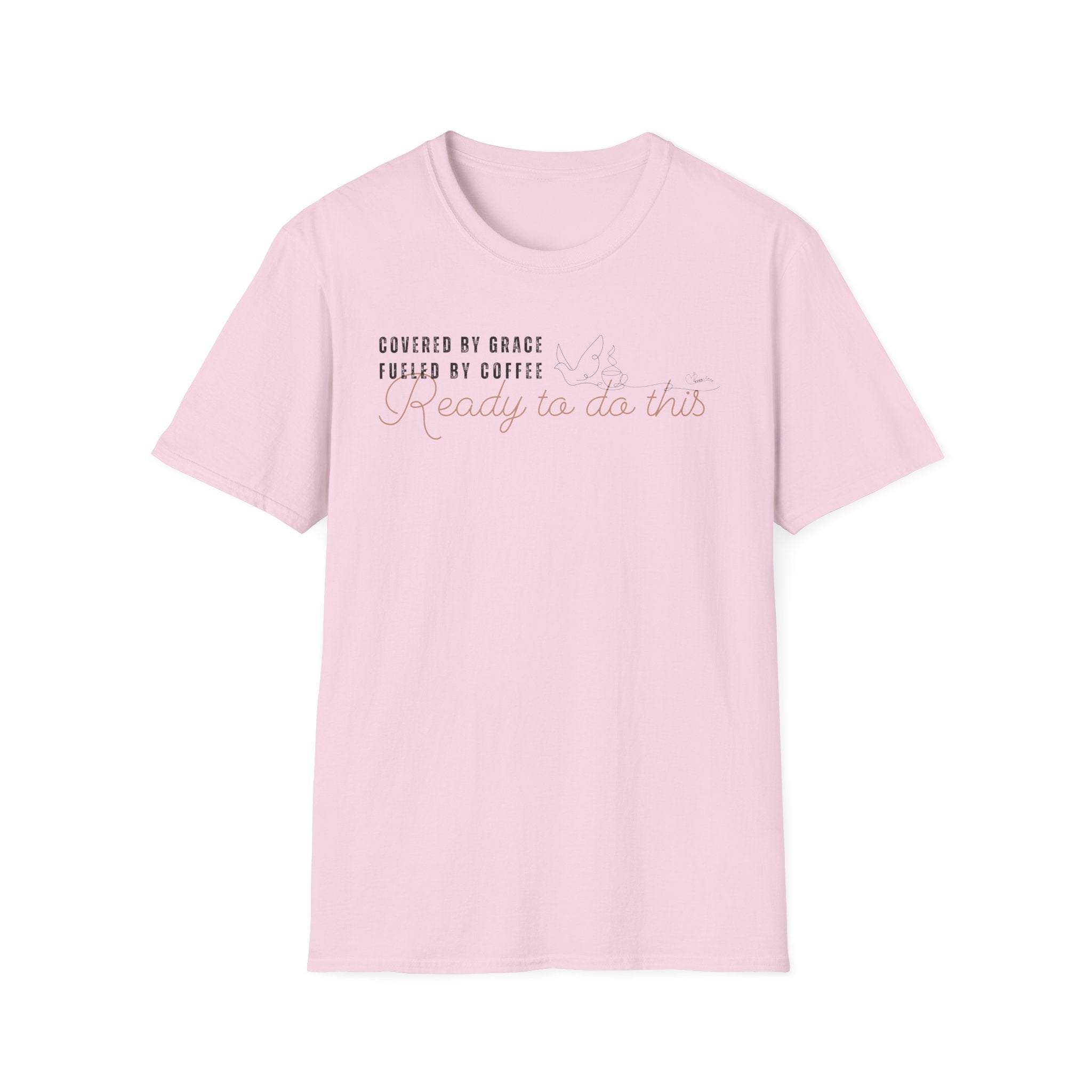Cover by Grace Fueled by Coffee Ready Dove- T-Shirt
