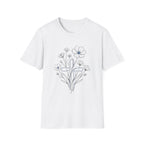 Flowers Blue Cross - T-Shirt