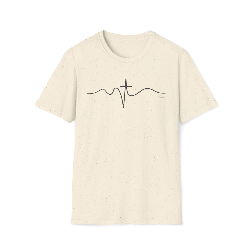 Wave Cross Heartbeat - T-Shirt