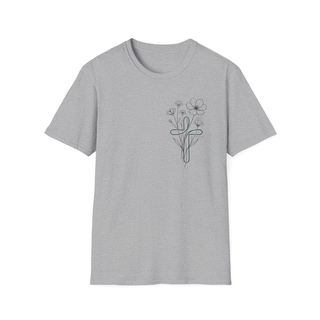 Green Cross Flowers badge - T-Shirt