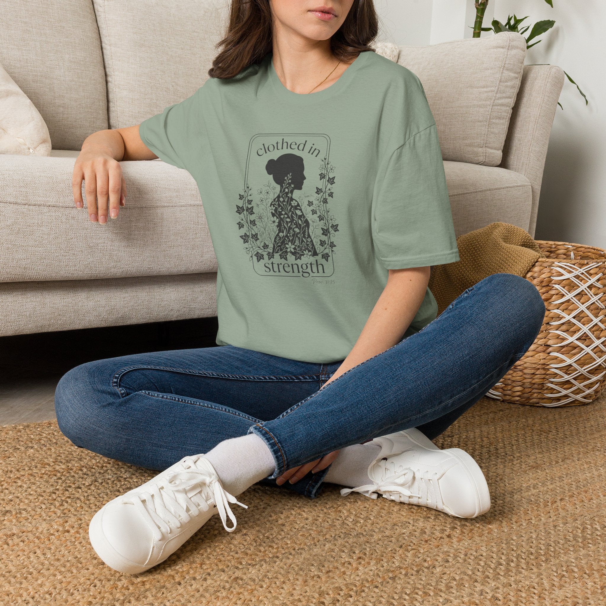 Clothed in Strength Framed - T-Shirt