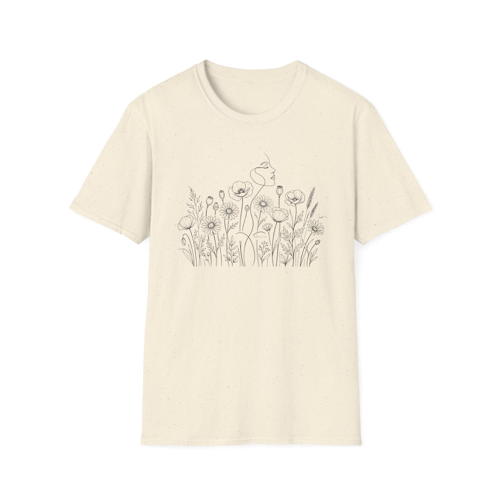 Field of Flowers Face - T-Shirt