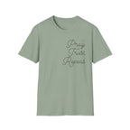 Pray Trust Repeat Cursive Stack - T-Shirt