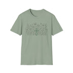 Field of Flowers Green Cross - T-Shirt