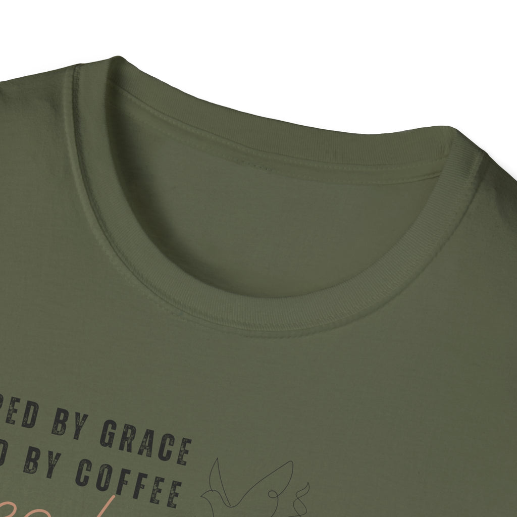 Cover by Grace Fueled by Coffee Ready Dove- T-Shirt