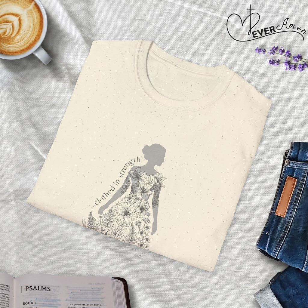 Clothed in strength dress- T-Shirt