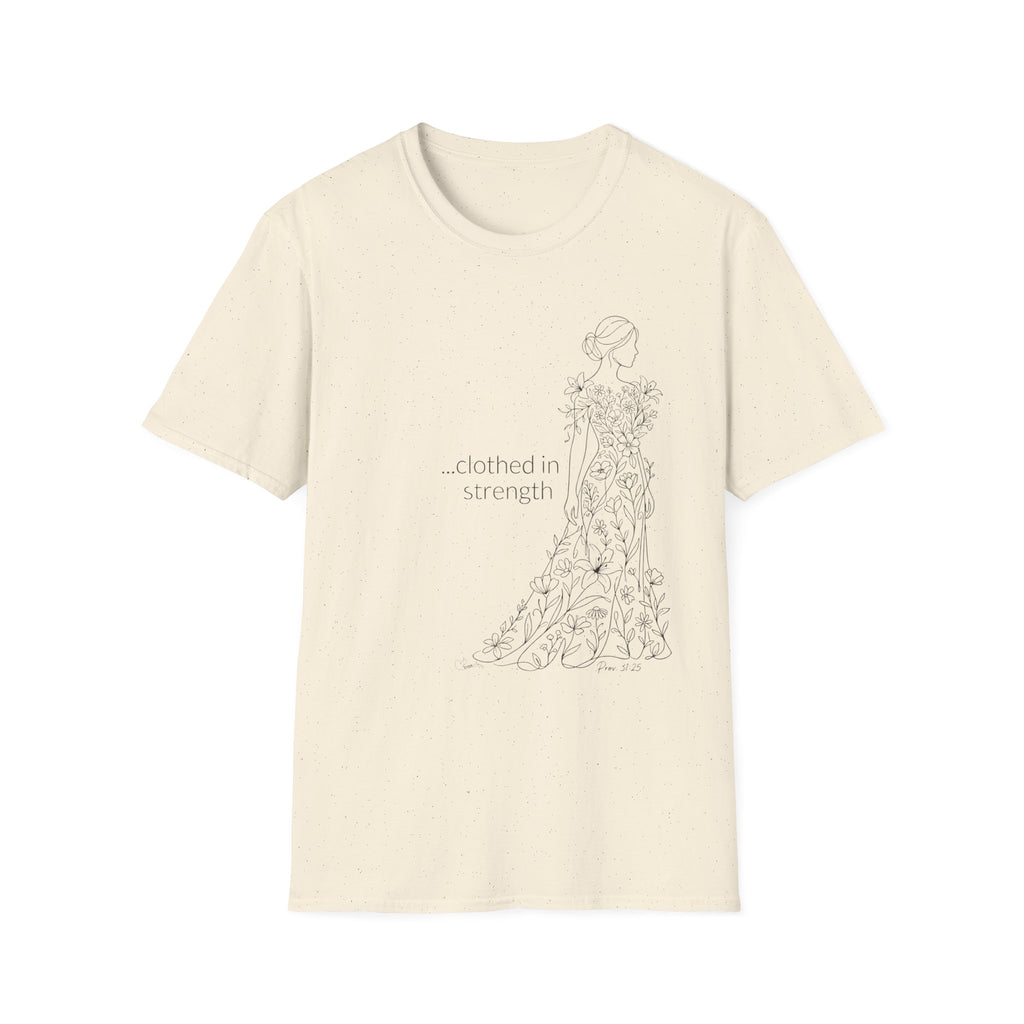 Clothed in Strength Flowers - Faith T-Shirt
