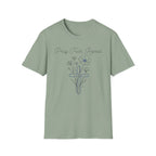 Pray Trust Repeat Flower Blue Cross - T-Shirt