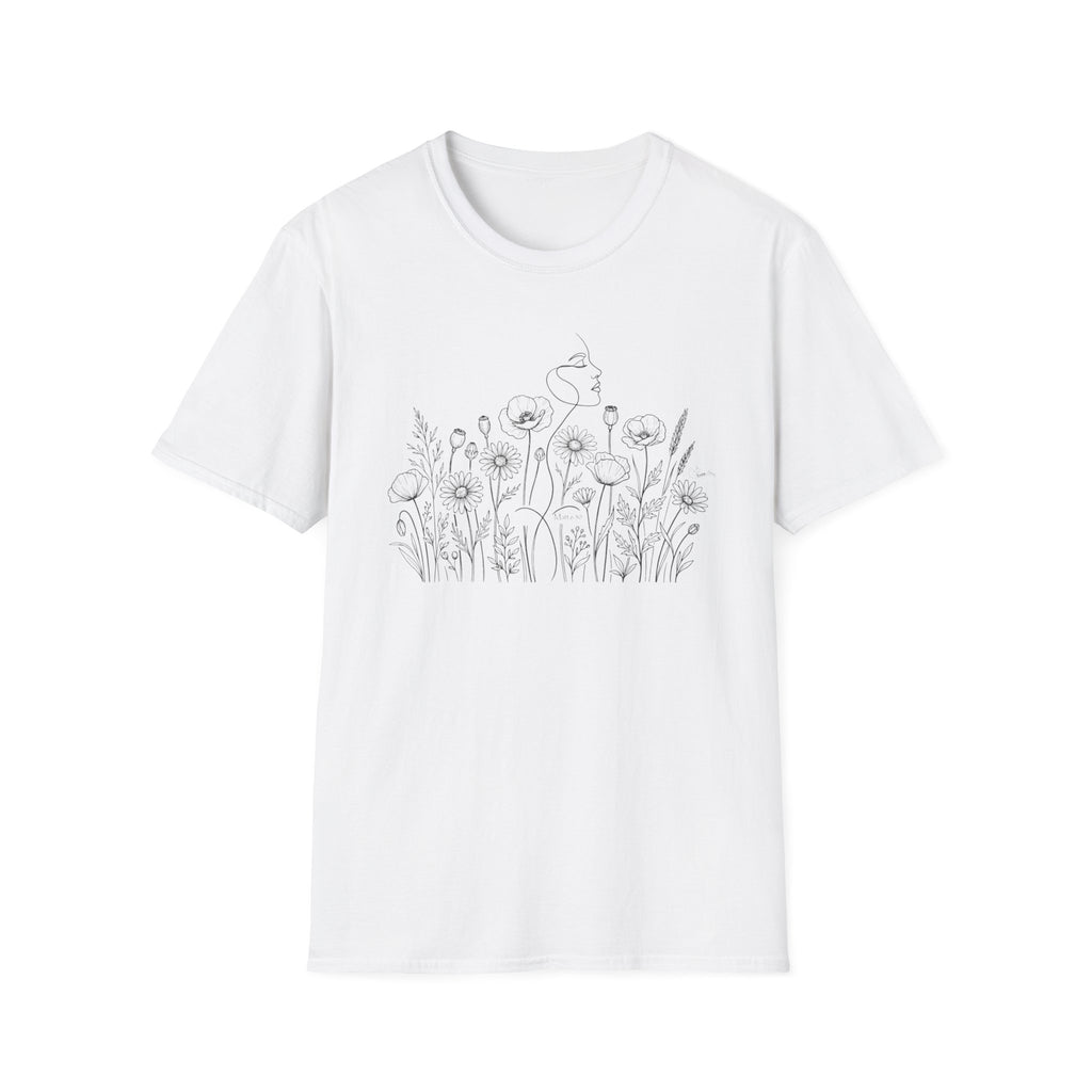 Field of Flowers Face - T-Shirt