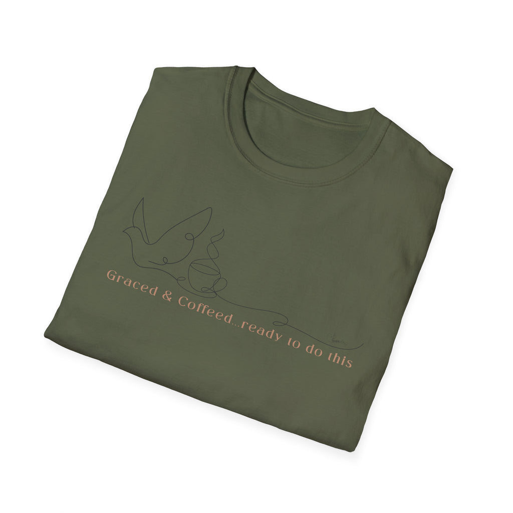 Cover by Grace Fueled by Coffee Dove Cup- T-Shirt