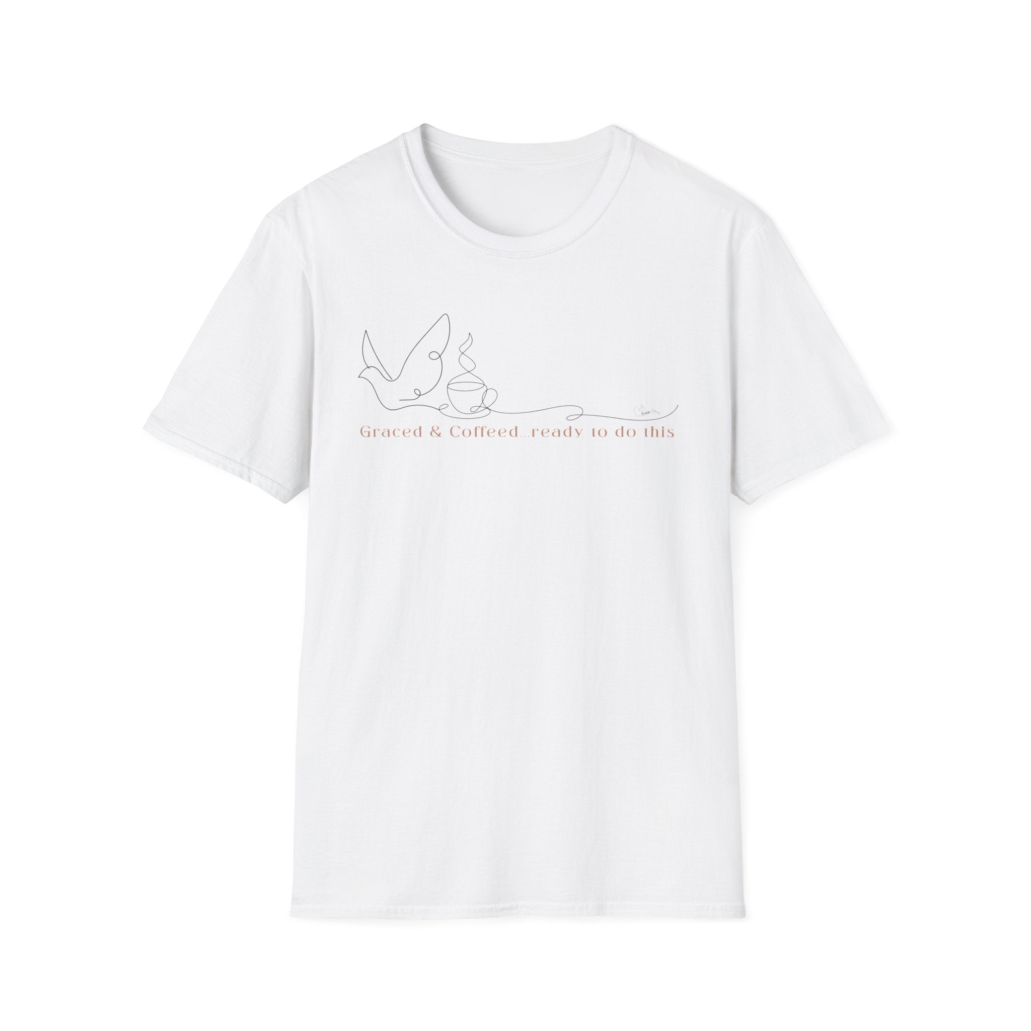 Cover by Grace Fueled by Coffee Dove Cup- T-Shirt