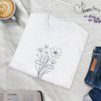 Blue Cross Flowers - T-Shirt