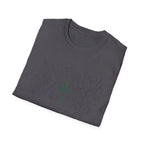 Field of Flowers Green Cross - T-Shirt