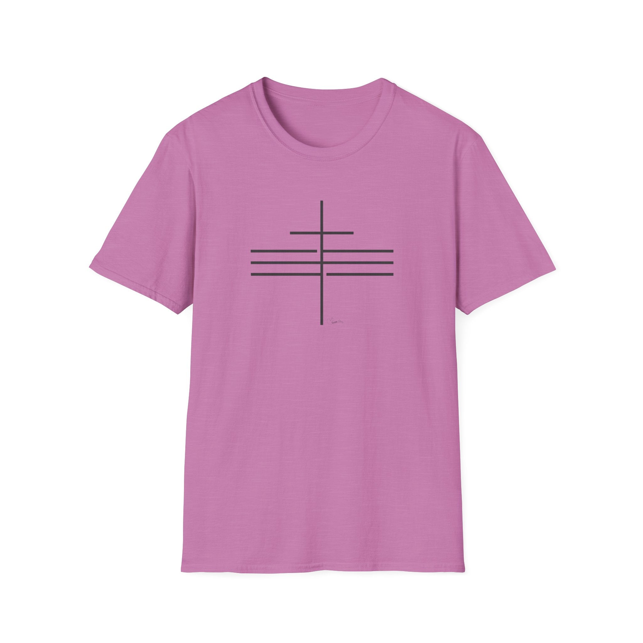 3 Line Subtle Cross Trinity - T-Shirt
