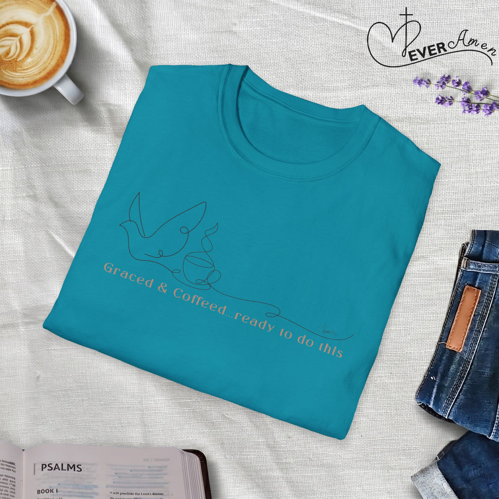 Cover by Grace Fueled by Coffee Dove Cup- T-Shirt