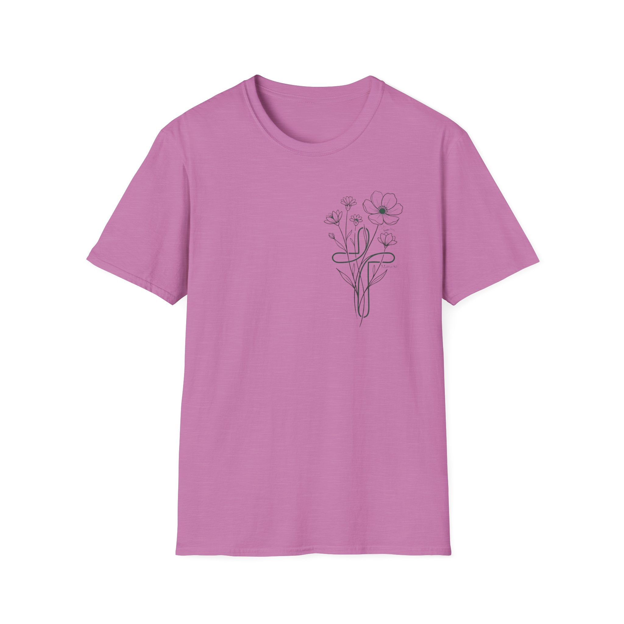Green Cross Flowers badge - T-Shirt