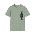 Faith Hope Love Stacked with Words pocket- T-Shirt
