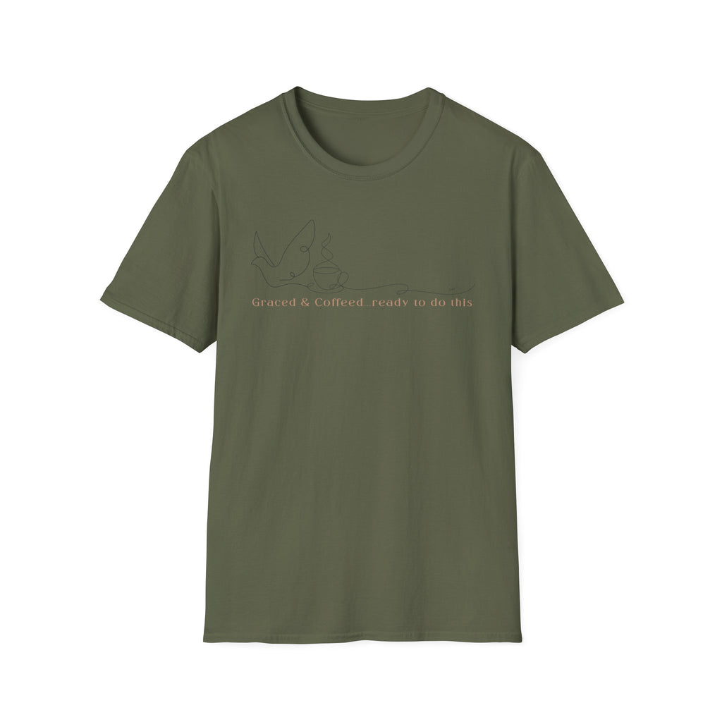 Cover by Grace Fueled by Coffee Dove Cup- T-Shirt