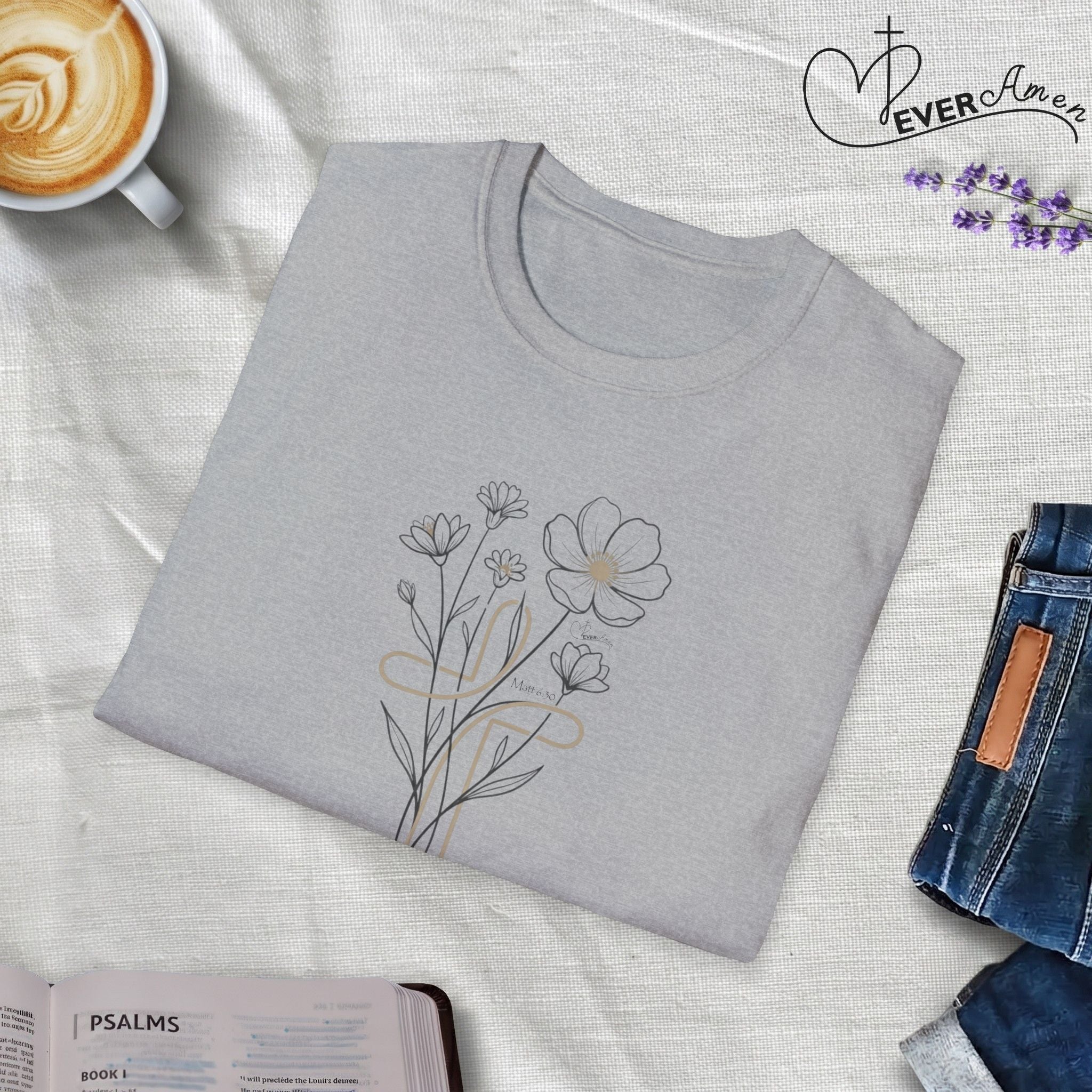 Flowers Sand Cross - T-Shirt