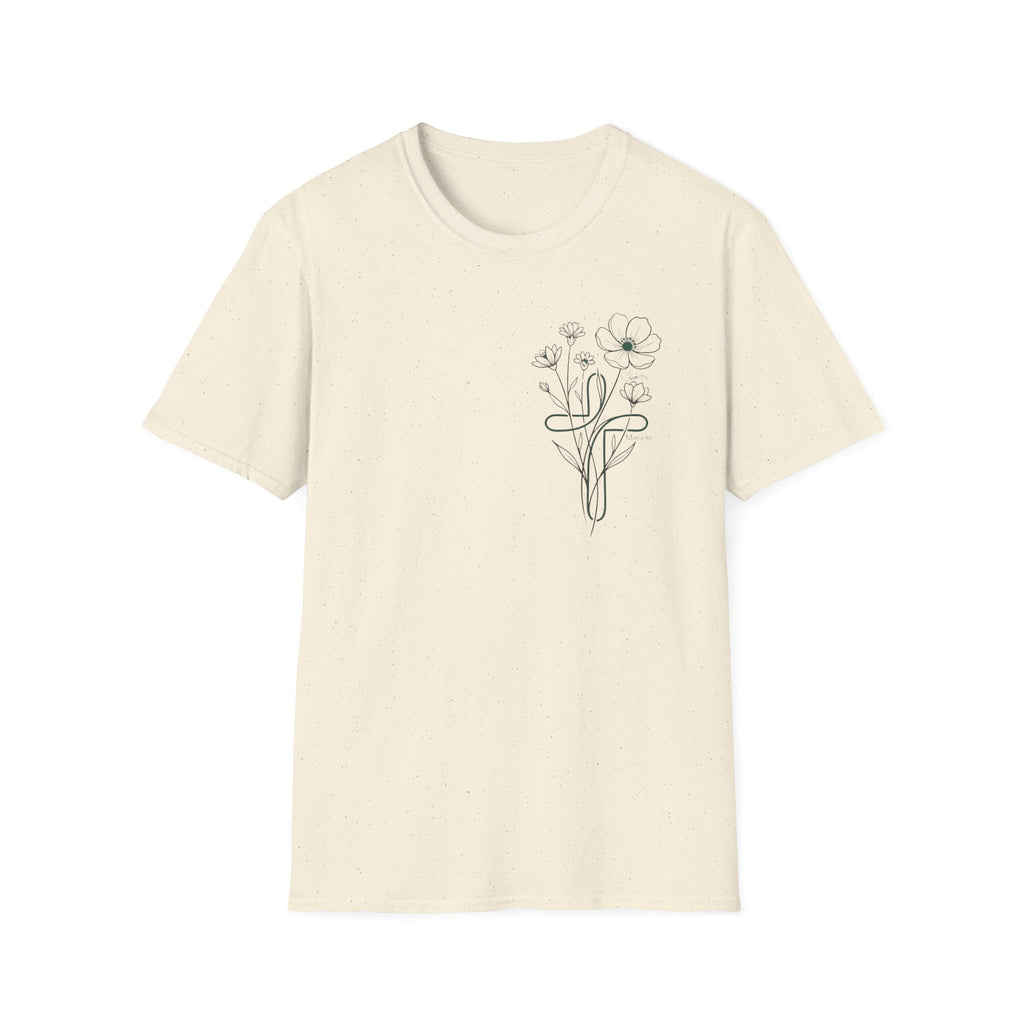 Green Cross Flowers badge - T-Shirt