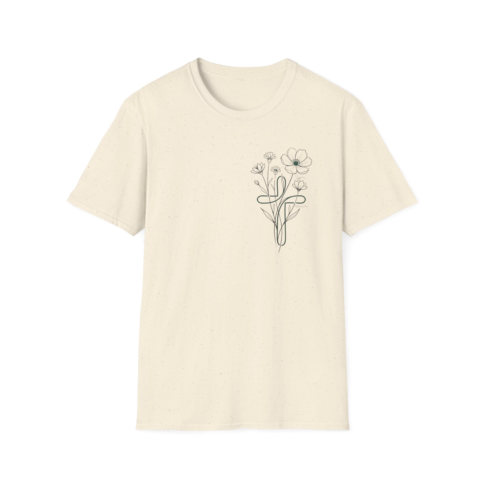 Green Cross Flowers badge - T-Shirt