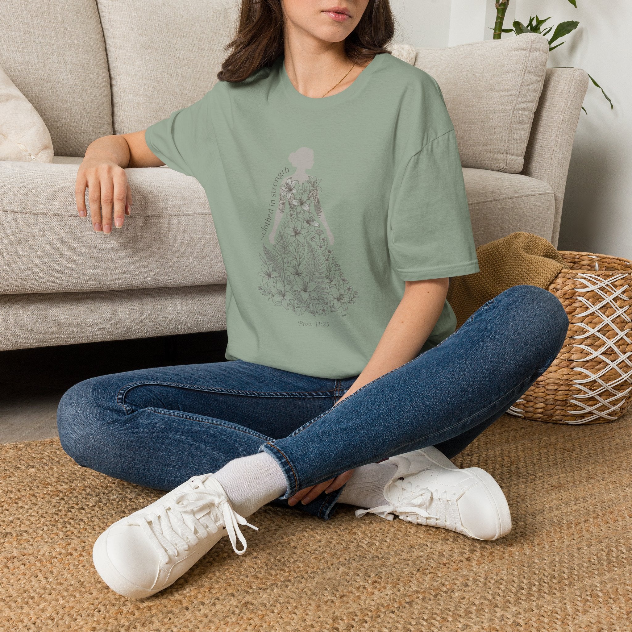 Clothed in strength dress- T-Shirt