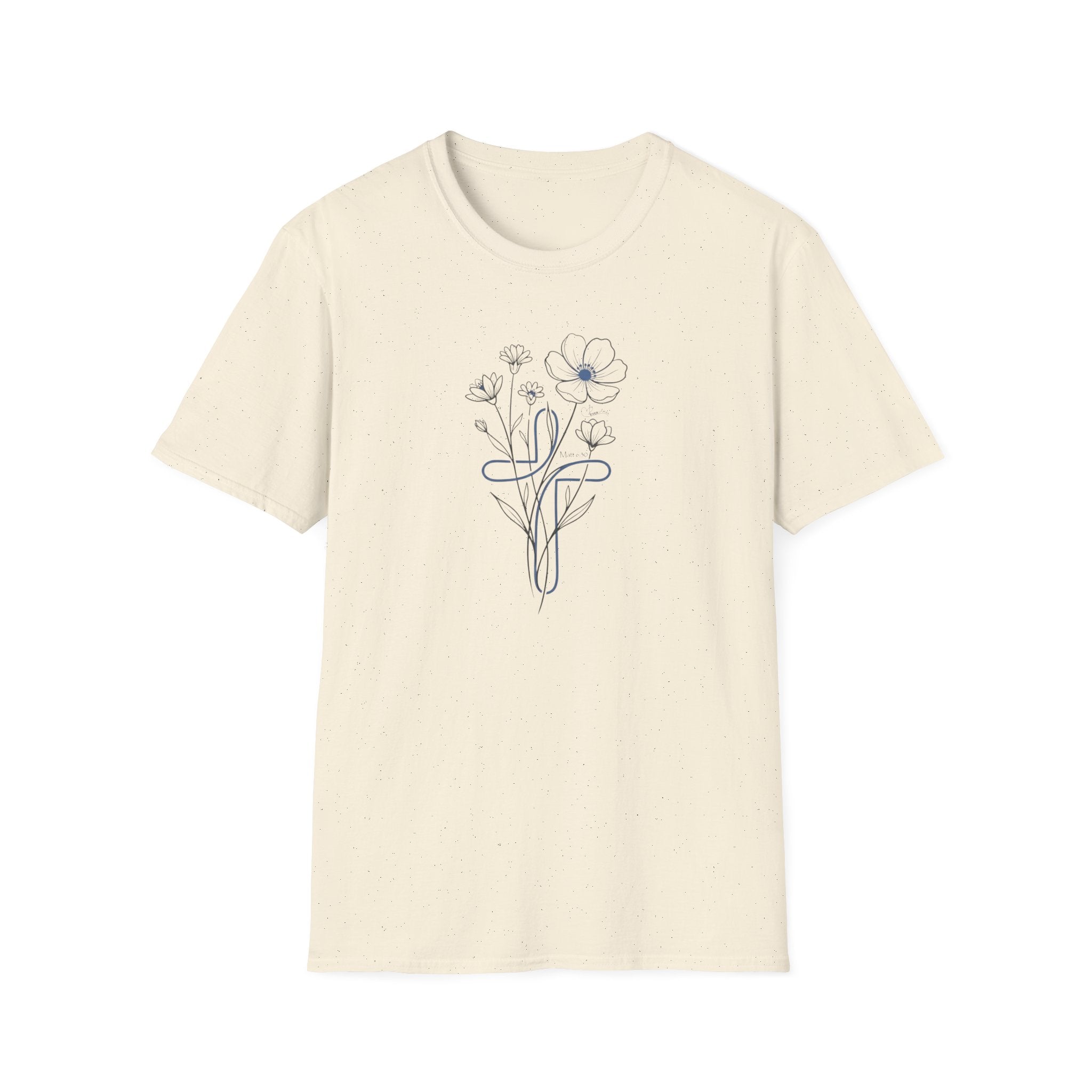 Blue Cross Flowers - T-Shirt