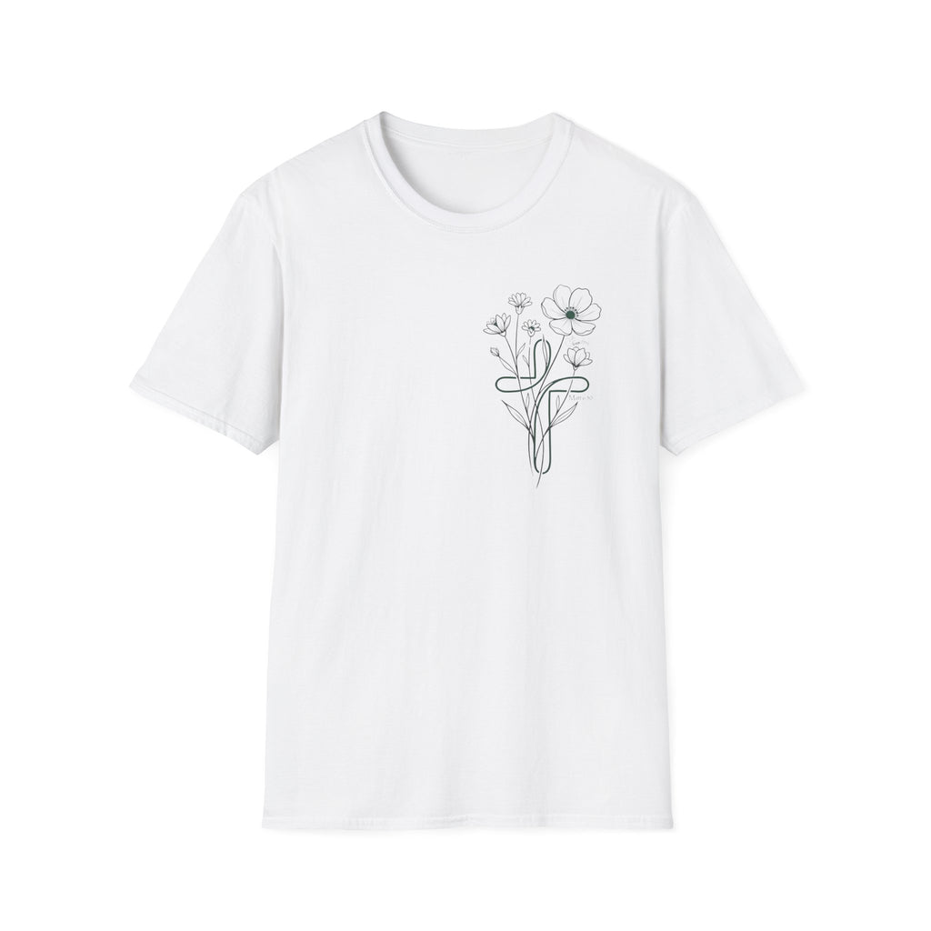 Green Cross Flowers badge - T-Shirt