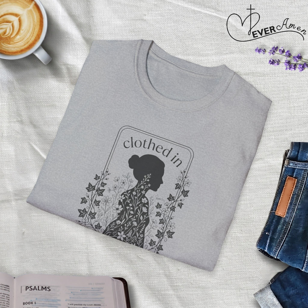 Clothed in Strength Framed - T-Shirt