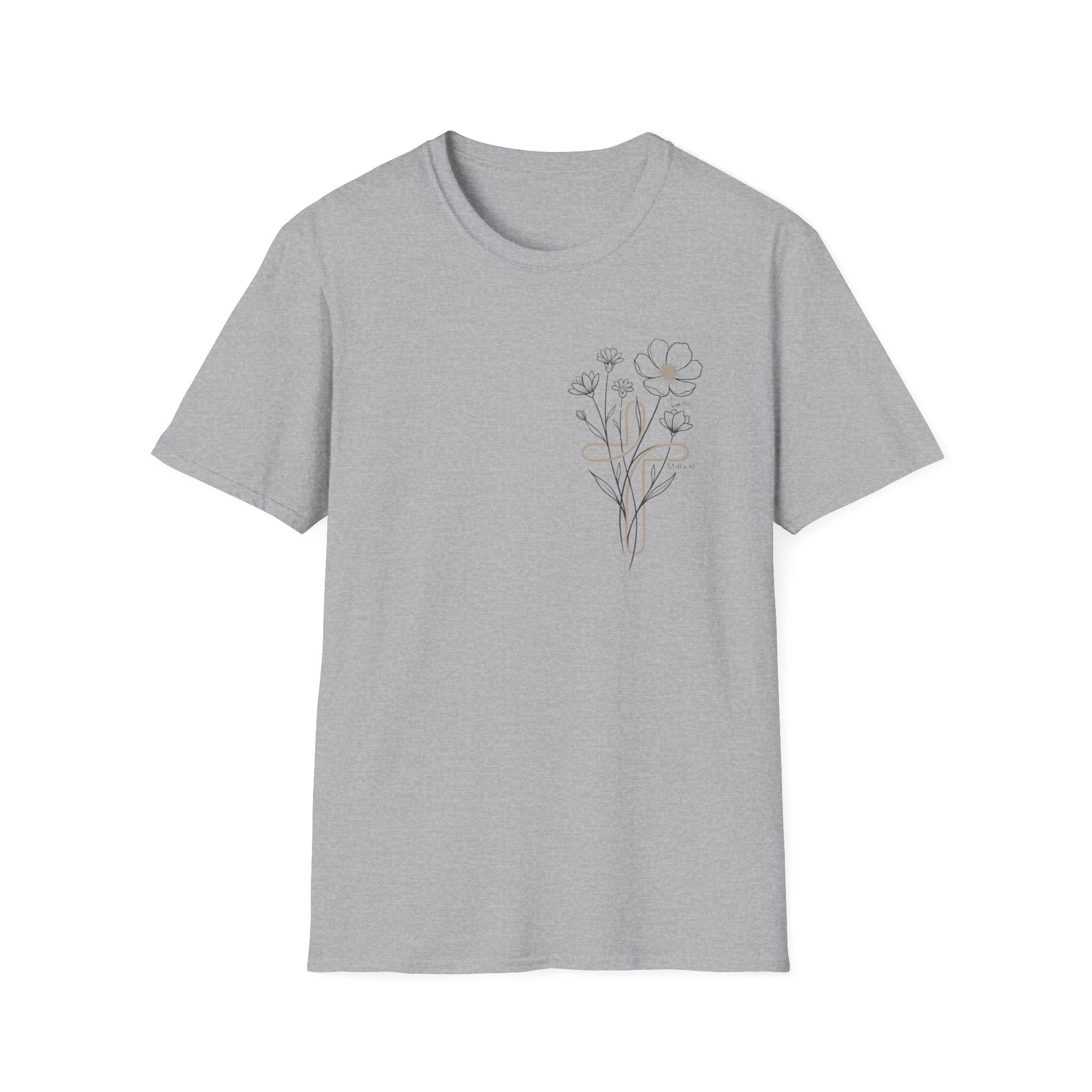 Sand Cross Flowers badge - T-Shirt