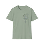Blue Cross Flowers badge - T-Shirt