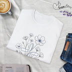Flowers Blue Cross - T-Shirt