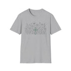 Field of Flowers Green Cross - T-Shirt