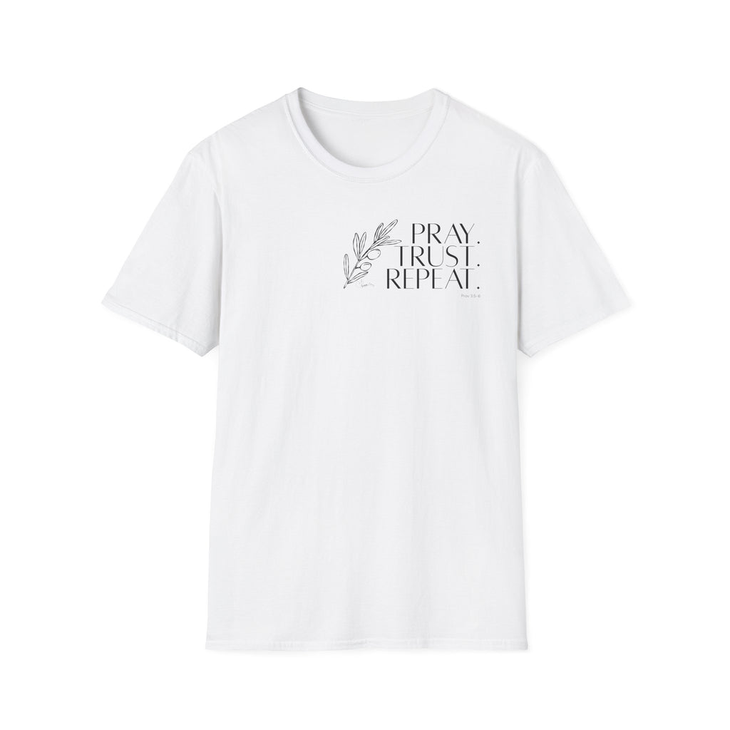Pray Trust Repeat Bold Olive 3 - T-Shirt