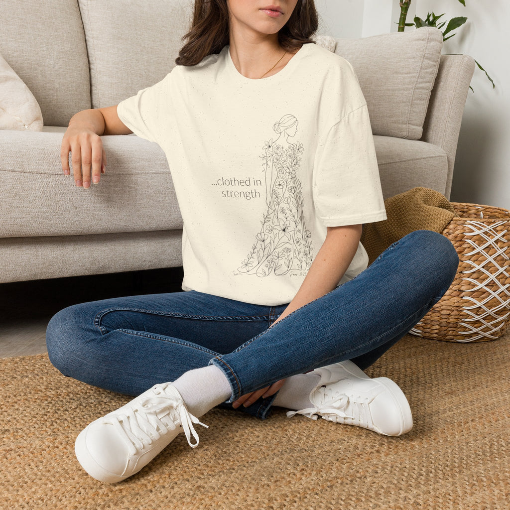 Clothed in Strength Flowers - Faith T-Shirt