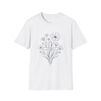 Flowers Blue Cross - T-Shirt